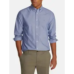 TOMMY HILFIGER - Camisa azul oxford de corte regular