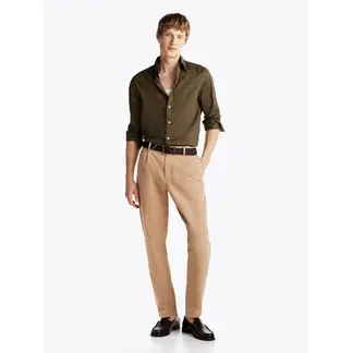 TOMMY HILFIGER - Camisa verde TH Flex regular de popelín