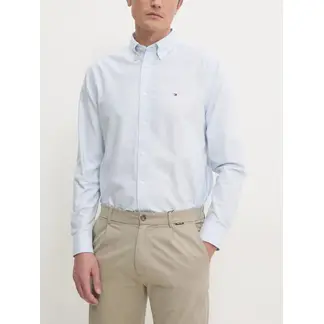 TOMMY HILFIGER - Camisa celeste oxford de corte regular