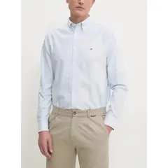 TOMMY HILFIGER - Camisa celeste oxford de corte regular