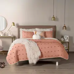 VIANNEY - Juego de Edredón Roseta King Size