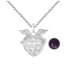 DAYOSHOP - Collar Llamador De Angel Corazon Tribal Cascabel + Estuche