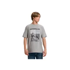 CAT - Camiseta Hombre PROJECTS GRAPHIC TEE Gris CAT.