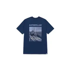CAT - Camiseta Hombre PROJECTS GRAPHIC TEE Azul
