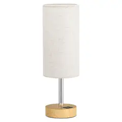 KOBALT - Lámpara cilindrica de mesa con puerto USB