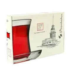 PASABAHCE - SET VASOS Y PLATOS DE TÉ USKUDAR