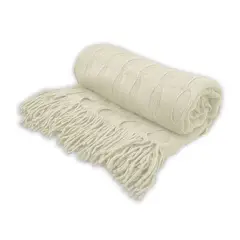 GENERICO - Manta Cobija Frazada Suave Tejida Decor 152x127cm Refjade Blanco