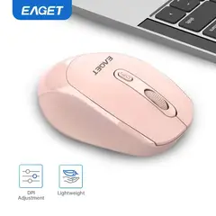 GENERICO - Mouse Eaget Optico 24g Inalambro Compatible Con Bluetooth Color Rosa