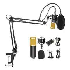 GENERICO - Microfono Condensador Estudio Profesional Voz Y Musica Negro