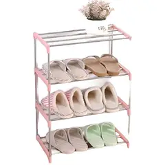 GENERICO - Zapatero Organizador De Zapatos Metálico 4 Niveles Practico