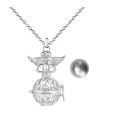 DAYOSHOP - Collar Llamador De Angel Figura Amor Y Paz Cascabel +estuche