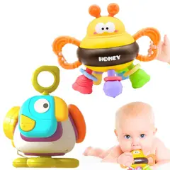 AMERICAN GENERICS - Juguete Sensorial Bebe Mordedor Abeja + Juguete Didactico