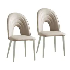 DIMATEX LEON - Set x2 Silla Decorativa Mueble Sala Comedor Dormitorio Refaurora Beige