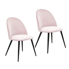 DIMATEX LEON - Set x2 Silla Decorativa Mueble Sala Comedor Dormitorio Refkira Rosa