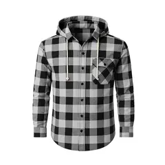 MODA EN CIRCUITO - CAMISA LEÑADORA PARA HOMBRE CON O SIN CAPOTA