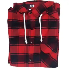 MODA EN CIRCUITO - CAMISA LEÑADORA PARA HOMBRE CON CAPOTA REMOVIBLE