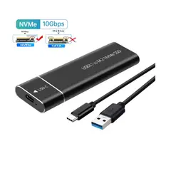 GENERICO - Caja Disco Duro M.2 Pcie Nvme Ssd Usb Tipo C 3.1 - Metálica
