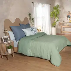 VIANNEY - Funda De Plumón Salvia King Size Xl Vianney.