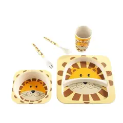 GENERICO - Set De Vajilla Para Bebés Y Niños 5 Piezas León