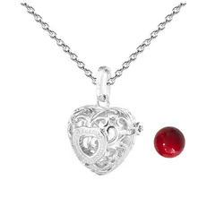 DAYOSHOP - Collar Llamador De Angel Figura Corazon Cascabel + Estuche