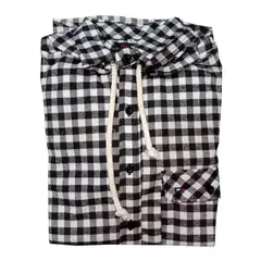 MODA EN CIRCUITO - CAMISA LEÑADORA PARA HOMBRE CON CAPOTA REMOVIBLE