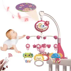 JUGUETERIA EXPRESS - Movil Musical Con Proyector Luz y Control Cuna Para Bebe