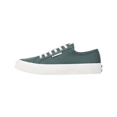 TOMMY HILFIGER - Tenis verde de lona con cordones