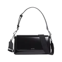CALVIN KLEIN - Bolso negro de hombro convertible