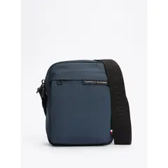 TOMMY HILFIGER - Bolso azul reporter con logo engomado