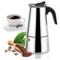 GENERICO - Cafetera Italiana Espresso Maker Acero Quirurgico 6 Tazas