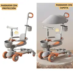 GENERICO - Scooter Paseador Multifuncional 6 Funciones en 1 Nueva Naranja