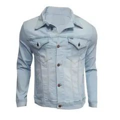 MODA EN CIRCUITO - Chaqueta de Jean para Hombre Azul Hielo