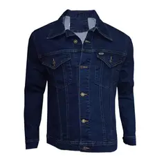 MODA EN CIRCUITO - Chaqueta de Jean para Hombre Azul Oscuro
