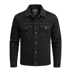MODA EN CIRCUITO - Chaqueta de Jean para Hombre Gris Oscuro