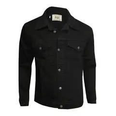 MODA EN CIRCUITO - Chaqueta de Jean para Hombre Negro