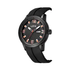 LOIX - Reloj hombre L2153-2 Pavonado Negro tablero negro con oro rosa