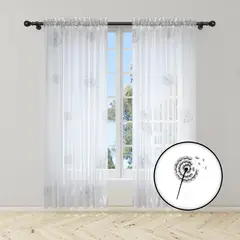 ADVANCE - Pack x2 Cortina Diente Leon en Velo Muselina 3 mts x 2.10mts Dividido