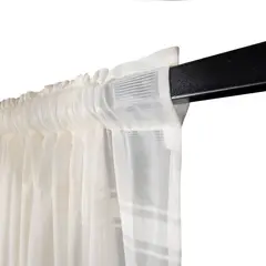 ADVANCE - Pack x2 Cortina Beige Rayada en Velo Muselina 4 mts x 2.10 mts Entero