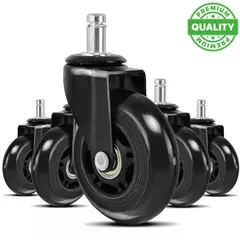 ONE PIXEL - Ruedas Silla Escritorio Tipo Roller Gamer Set X5 Universales