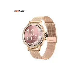 INNOVA - Smartwatch Dama Oro Rosa Moda Estilo Elegante Mobulaa Notificaciones