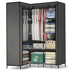 GENERICO - Armario Esquinero 8 Estantes - Organizador Eficiente