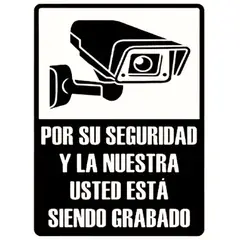 NACIONAL - SEÑALIZACIÓN POLIESTIRENO 30X20 SIENDO GRABADO POR CAMARAS