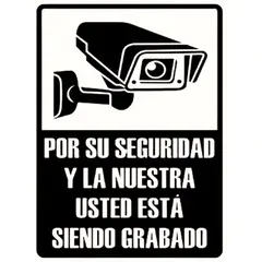 NACIONAL - SEÑALIZACIÓN POLIESTIRENO 30X40 SIENDO GRABADO POR CAMARAS