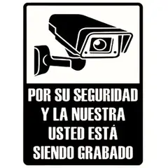 NACIONAL - SEÑALIZACIÓN METALICA 30X40 UD SIENDO GRABADO POR CAMARAS