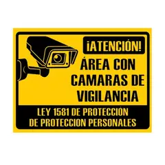 NACIONAL - SEÑALIZACIÓN METALICA 30X20 AREA CAMARAS DE VIGILANCIA