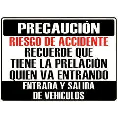 NACIONAL - SEÑALIZACIÓN POLIESTIRENO 30x40 ENTRADA Y SALIDA DE VEHICULO