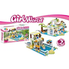 MARKET TOYS - Arma Todo Infantil Casa De Vacaciones 362 Pcs 2 Diseños