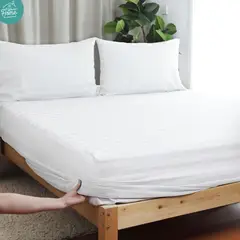 WONDER HOME - Sábana ajustable + 2 fundas Blanco Cama Queen
