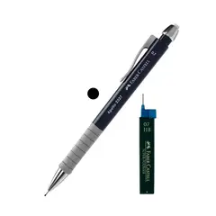 APOLLO - Portaminas Faber Castell Negro 0.7 + Minas Hb