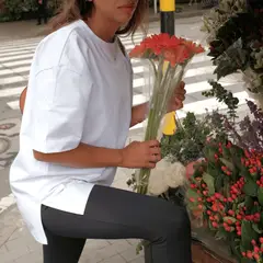 MOVU - T-Shirt camiseta basic oversize blanca.